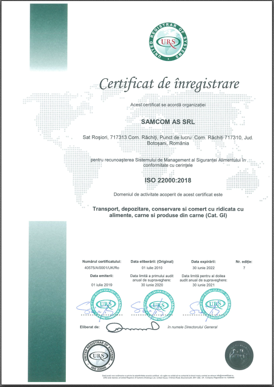 Certification ISO SAMCOM®AS